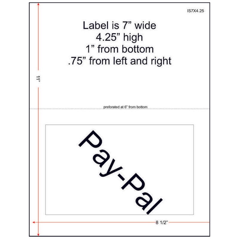 7" x 4-1/4" (7" x 4.25") Integrated Laser Label Form Sheets, 1 Label (Carton of 1500)