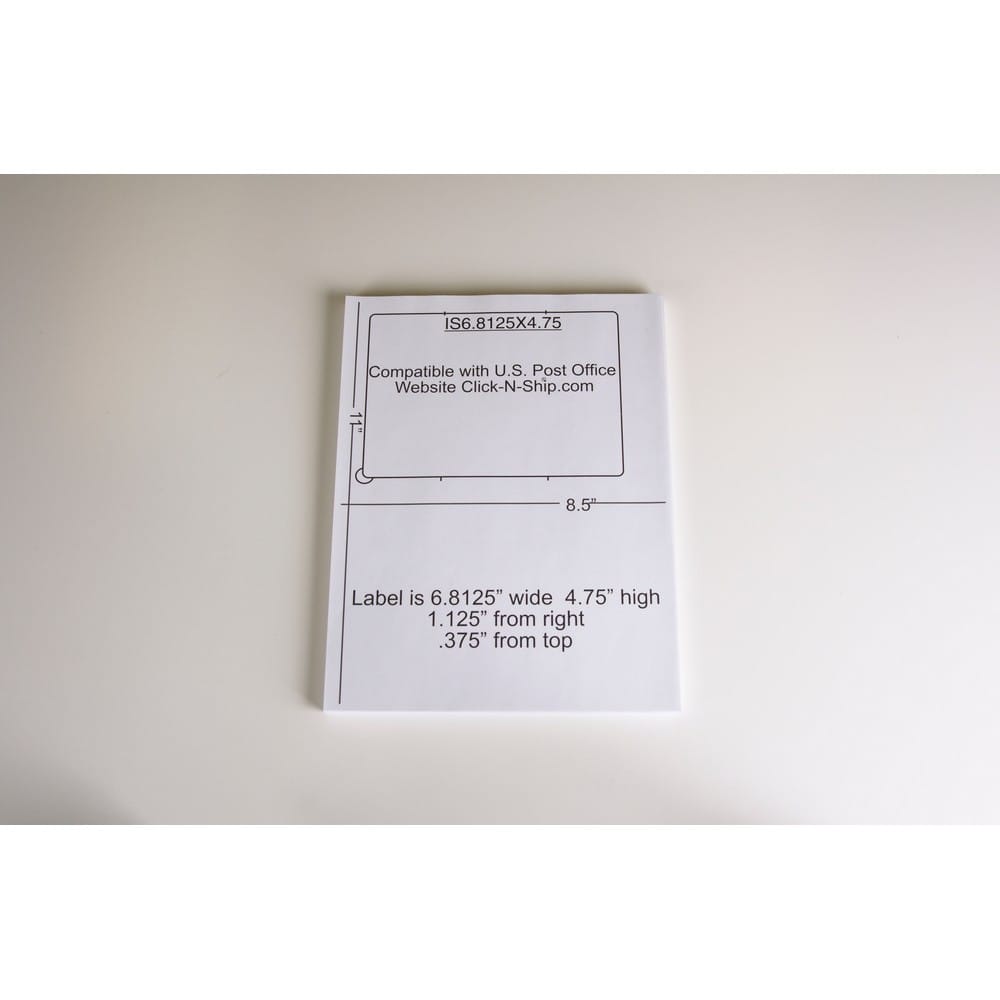 6-13/16" x 4-3/4" (6.8125" x 4.75") Integrated Laser Label Form Sheets, 1 Label (Carton of 1500) - Image 2