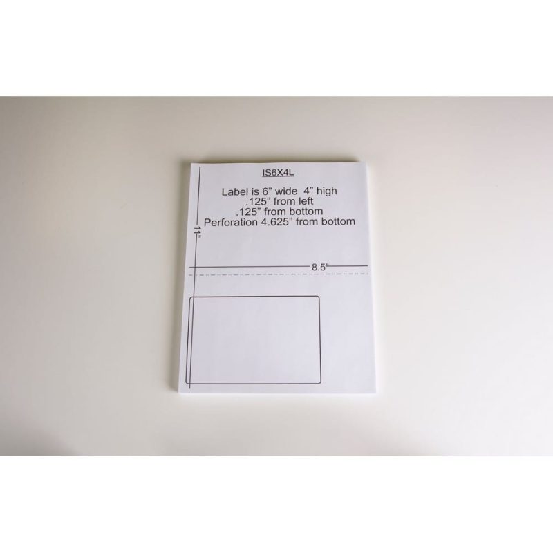 6" x 4" Integrated Laser Label Form Sheets, 1 Label Left (Carton of 1500)