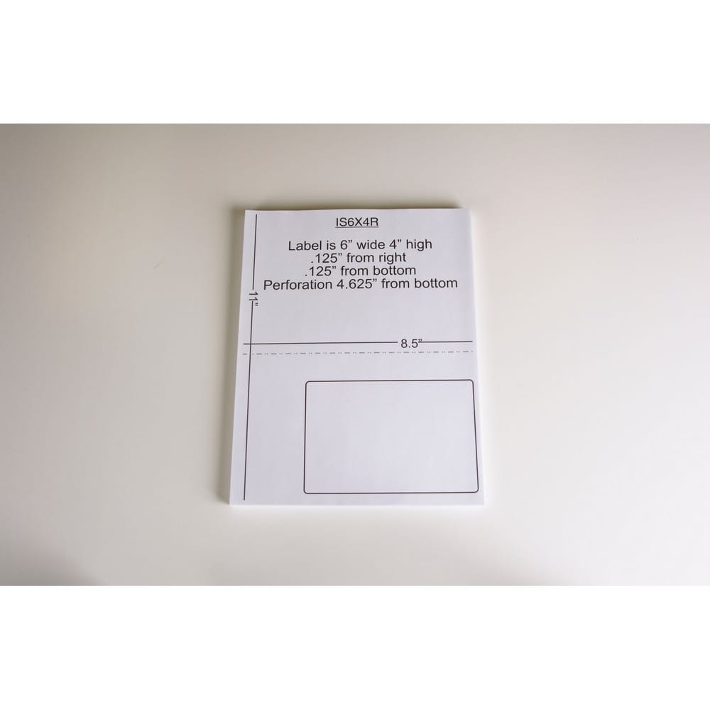 6" x 4" Integrated Laser Label Form Sheets, 1 Label Right (Carton of 1500) - Image 2