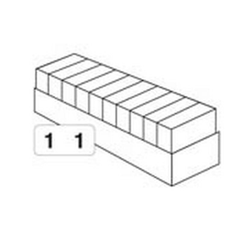 Jeter Compatible Numeric "0-9" Labels, Complete set, Polylaminated Stock, 3/4" x 1-1/2" Individual Numbers (5000 Labels)