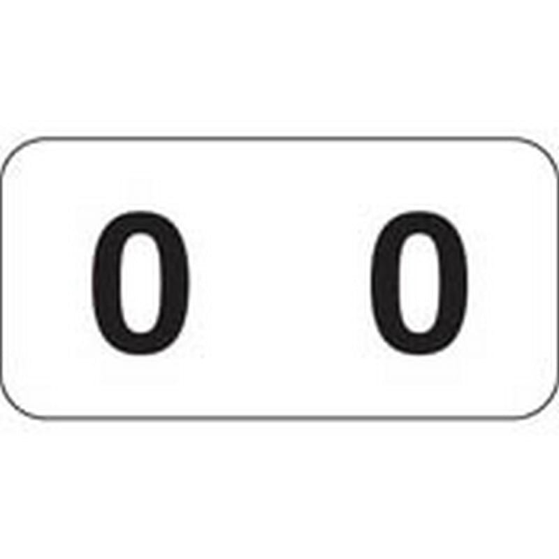 Jeter Compatible Numeric Labels, Polylaminated Stock, 3/4" X 1-1/2" Individual Numbers - Roll of 500