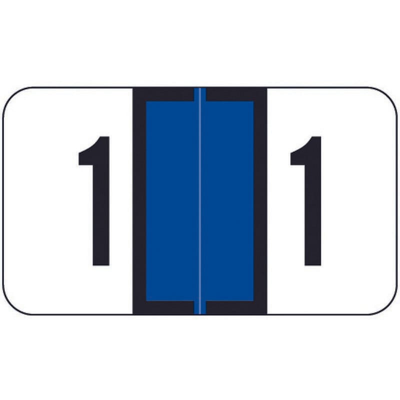 Jeter 2600 Compatible Numeric "1" Labels, Laminated Stock, 1-5/8" x 15/16" Individual Numbers - Roll of 500