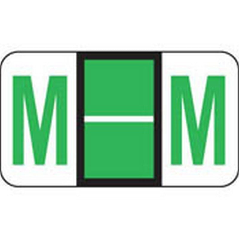 Jeter Compatible "M" Labels, Polylaminated Stock, 15/16 " X 1-5/8" Individual Letters - Roll of 500