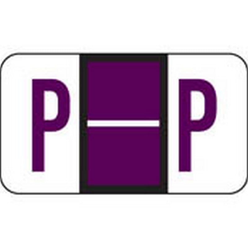 Jeter Compatible "P" Labels, Polylaminated Stock, 15/16 " X 1-5/8" Individual Letters - Roll of 500