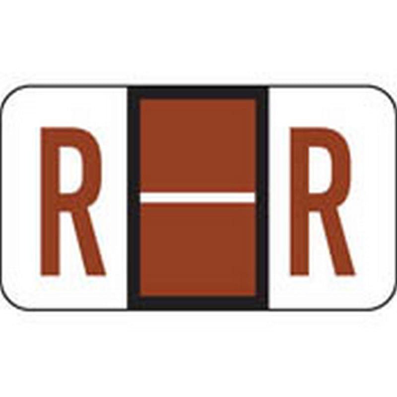 Jeter Compatible "R" Labels, Polylaminated Stock, 15/16 " X 1-5/8" Individual Letters - Roll of 500
