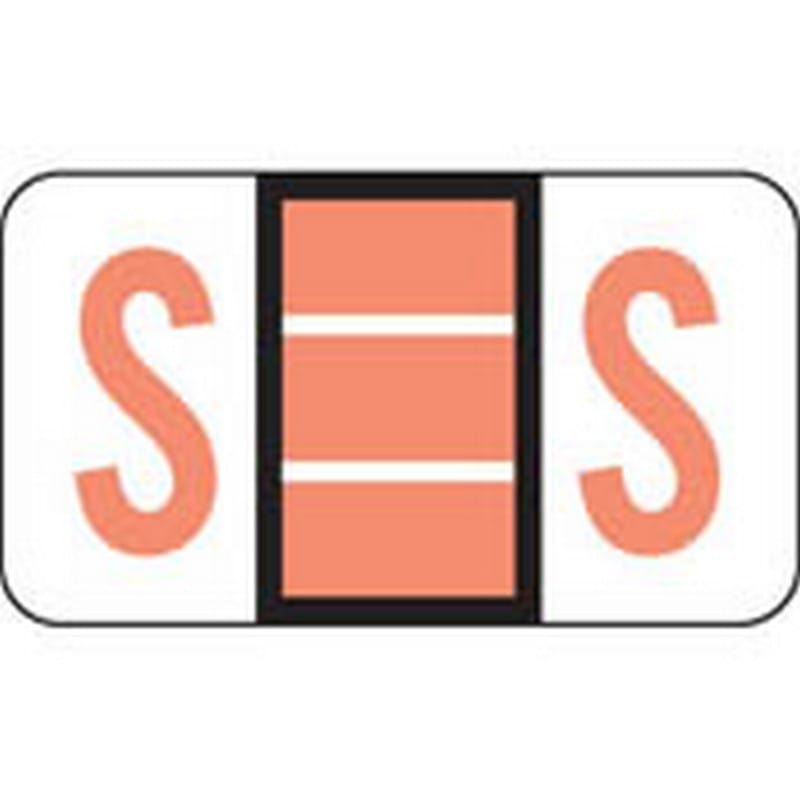 Jeter Compatible "S" Labels, Polylaminated Stock, 15/16 " X 1-5/8" Individual Letters - Roll of 500