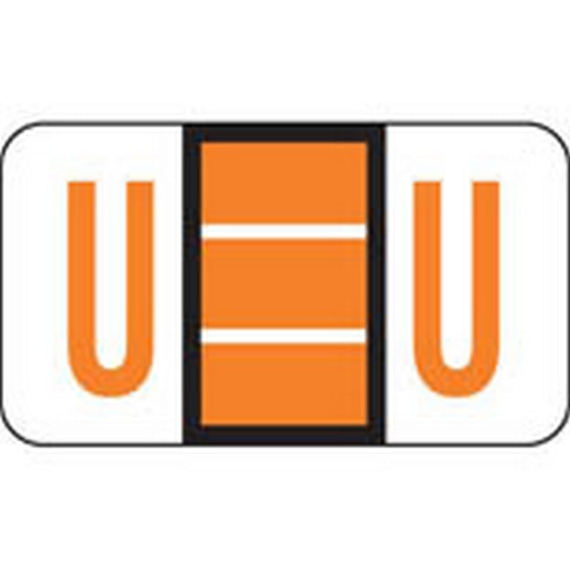 Jeter Compatible "U" Labels, Polylaminated Stock, 15/16 " X 1-5/8" Individual Letters - Roll of 500