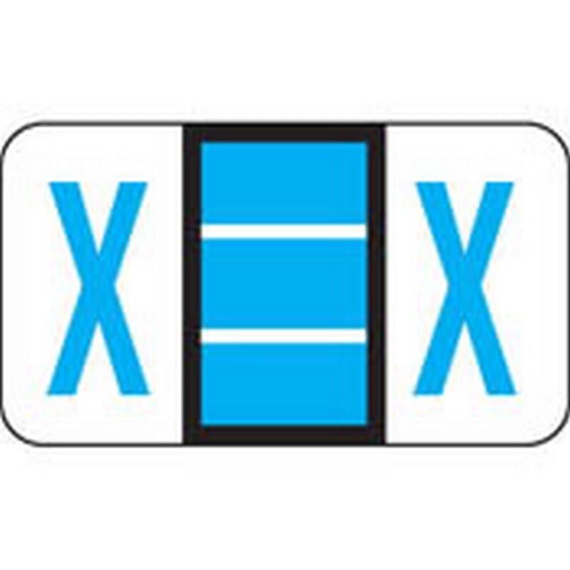 Jeter Compatible "X" Labels, Polylaminated Stock, 15/16 " X 1-5/8" Individual Letters - Roll of 500