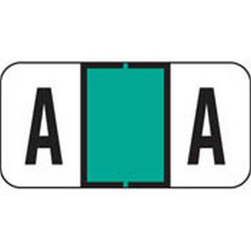 Jeter Compatible "A" Labels, Polylaminated Stock, 3/4 " X 1-1/2" Individual Letters - Roll of 500