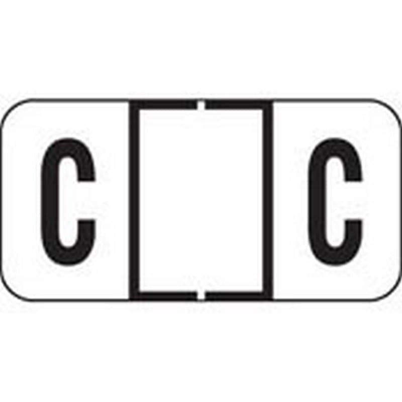 Jeter Compatible "C" Labels, Polylaminated Stock, 3/4 " X 1-1/2" Individual Letters - Roll of 500