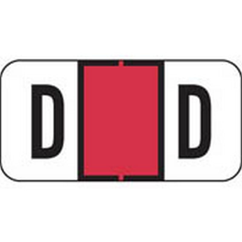 Jeter Compatible "D" Labels, Polylaminated Stock, 3/4 " X 1-1/2" Individual Letters - Roll of 500