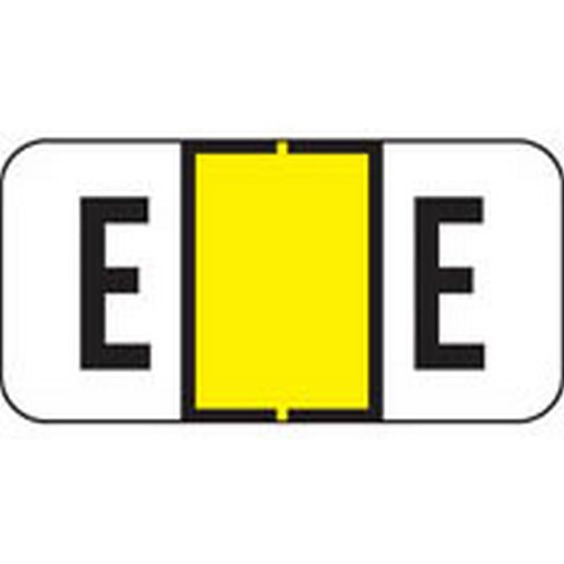 Jeter Compatible "E" Labels, Polylaminated Stock, 3/4 " X 1-1/2" Individual Letters - Roll of 500