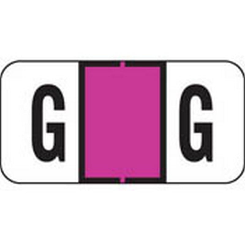 Jeter Compatible "G" Labels, Polylaminated Stock, 3/4 " X 1-1/2" Individual Letters - Roll of 500
