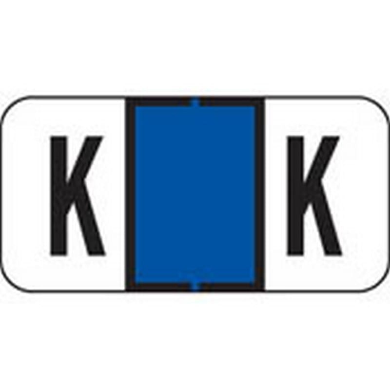 Jeter Compatible "K" Labels, Polylaminated Stock, 3/4 " X 1-1/2" Individual Letters - Roll of 500