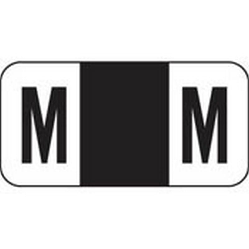 Jeter Compatible "M" Labels, Polylaminated Stock, 3/4 " X 1-1/2" Individual Letters - Roll of 500