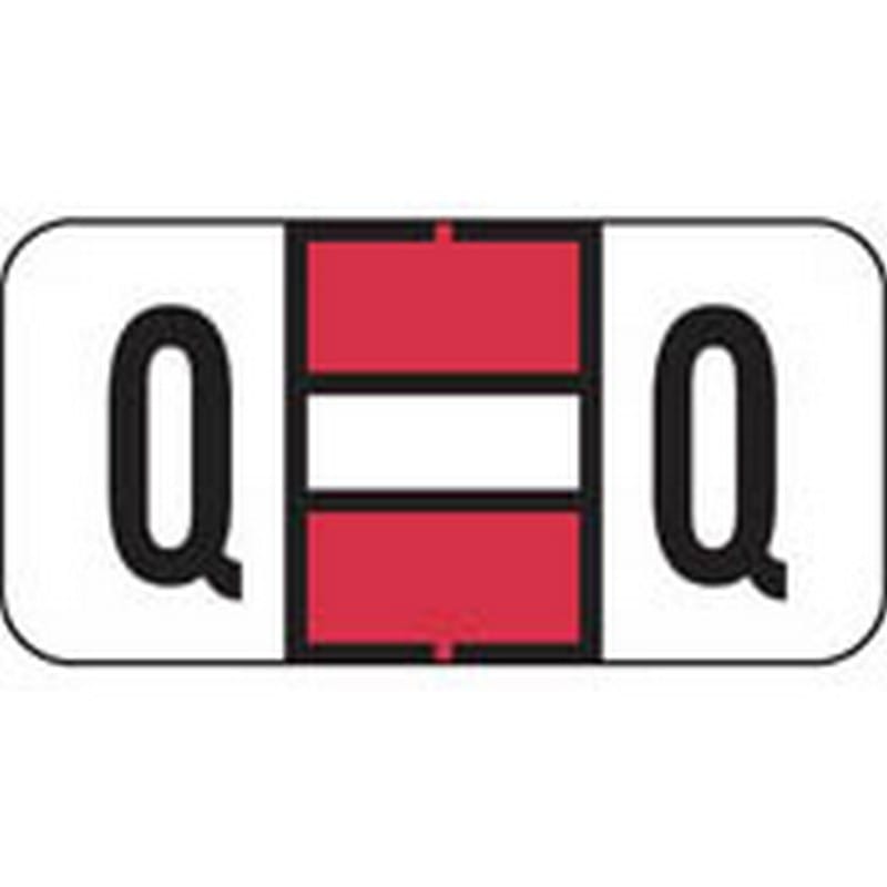 Jeter Compatible "Q" Labels, Polylaminated Stock, 3/4 " X 1-1/2" Individual Letters - Roll of 500