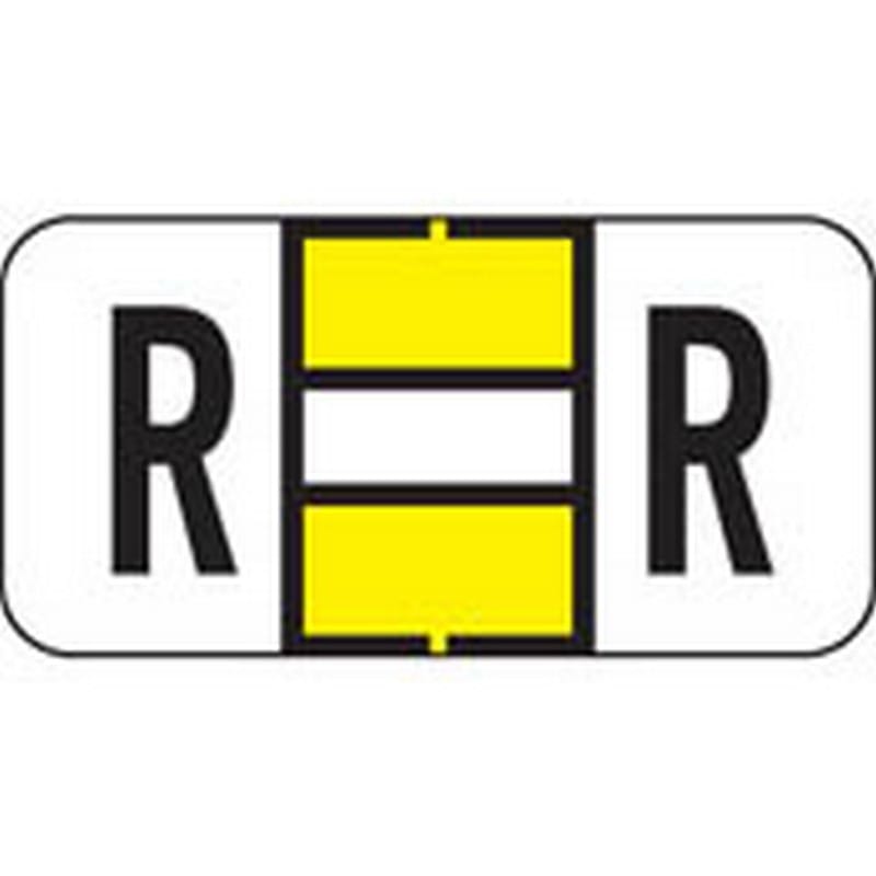 Jeter Compatible "R" Labels, Polylaminated Stock, 3/4 " X 1-1/2" Individual Letters - Roll of 500