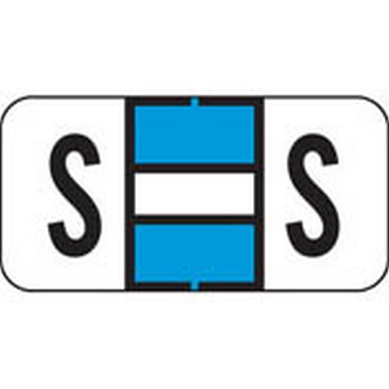 Jeter Compatible "S" Labels, Polylaminated Stock, 3/4 " X 1-1/2" Individual Letters - Roll of 500