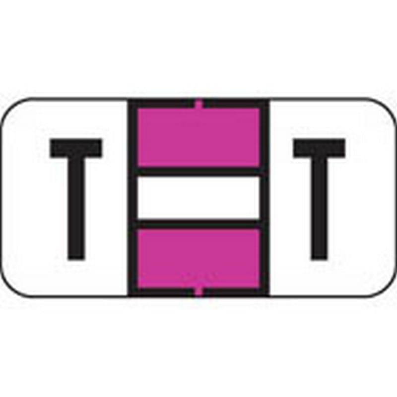 Jeter Compatible "T" Labels, Polylaminated Stock, 3/4 " X 1-1/2" Individual Letters - Roll of 500