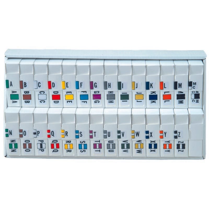 Jeter Compatible Labels, Polylaminated Stock, 3/4 " X 1-1/2" Individual Letters - Roll of 500