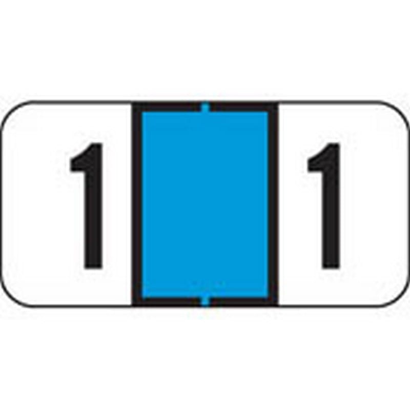 Jeter Compatible Numeric "1" Labels, Polylaminated Stock, 3/4" X 1-1/2" Individual Numbers - Roll of 500