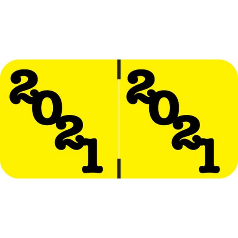 Jeter Compatible "21" Yearband Labels, 3/4" X 1-1/2" - Roll of 500