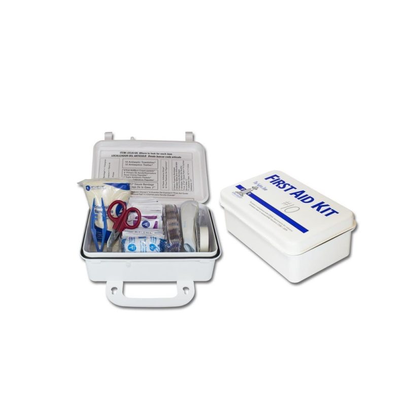 Plastic 10 Man First Aid Kit (Sold Individually)