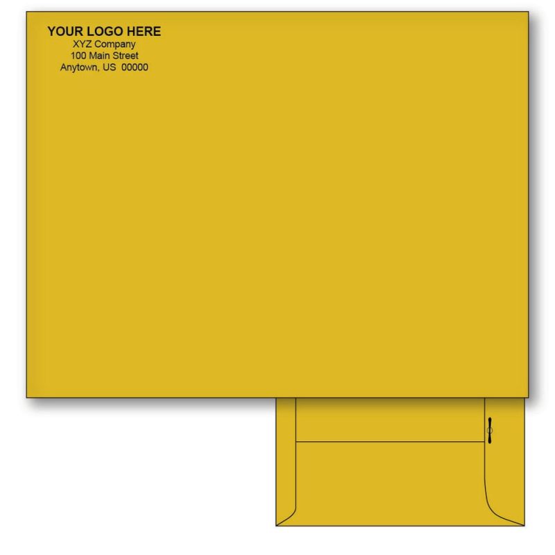 Custom Printed 10" x 13" Catalog Envelopes, Metal Clasp, Brown Kraft, 28 lb, Standard Flap (Box of 500)