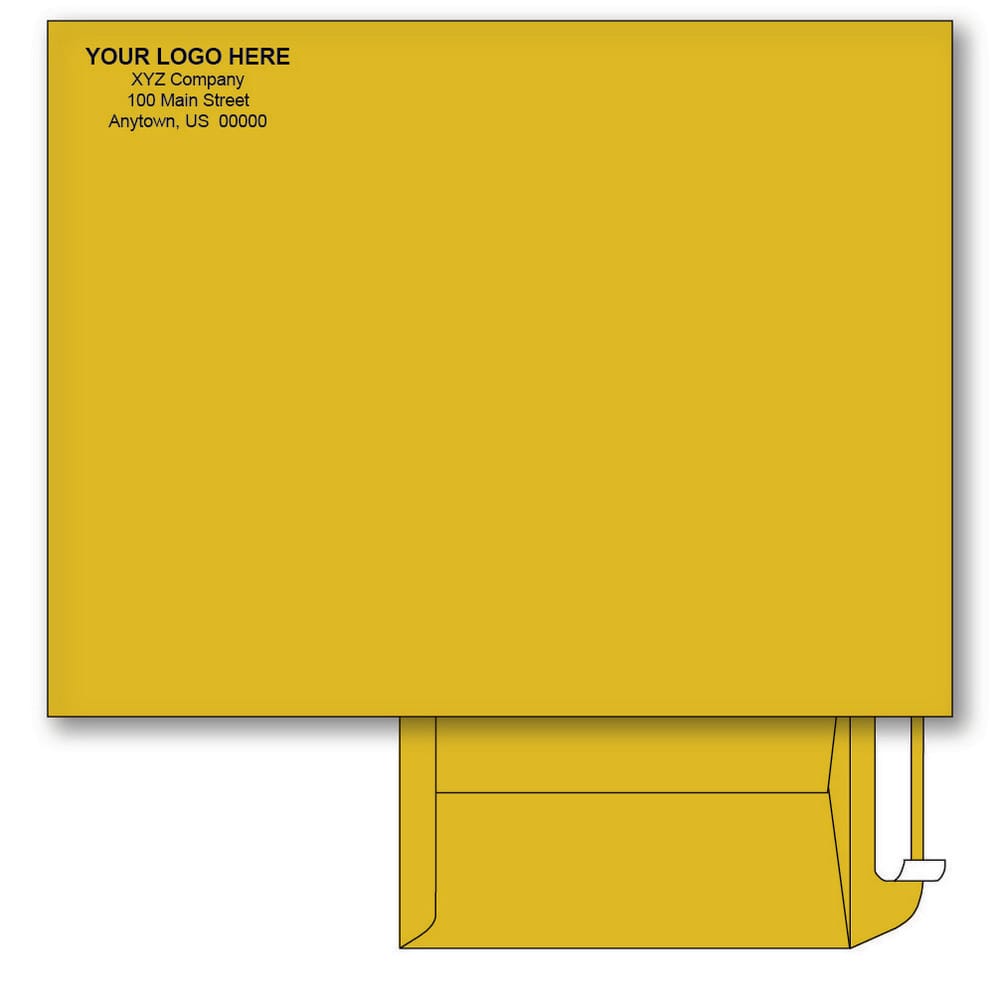 Custom Printed 10" x 13" Catalog Envelopes, Peel & Seal Closure, Brown Kraft, 28 lb, Standard Flap (Box of 500) - Image 2