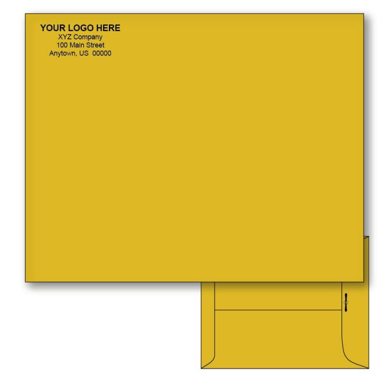Custom Printed 11-1/2" x 14-1/2" Catalog Envelopes, Metal Clasp, Brown Kraft, 28 lb, Standard Flap (Box of 500)