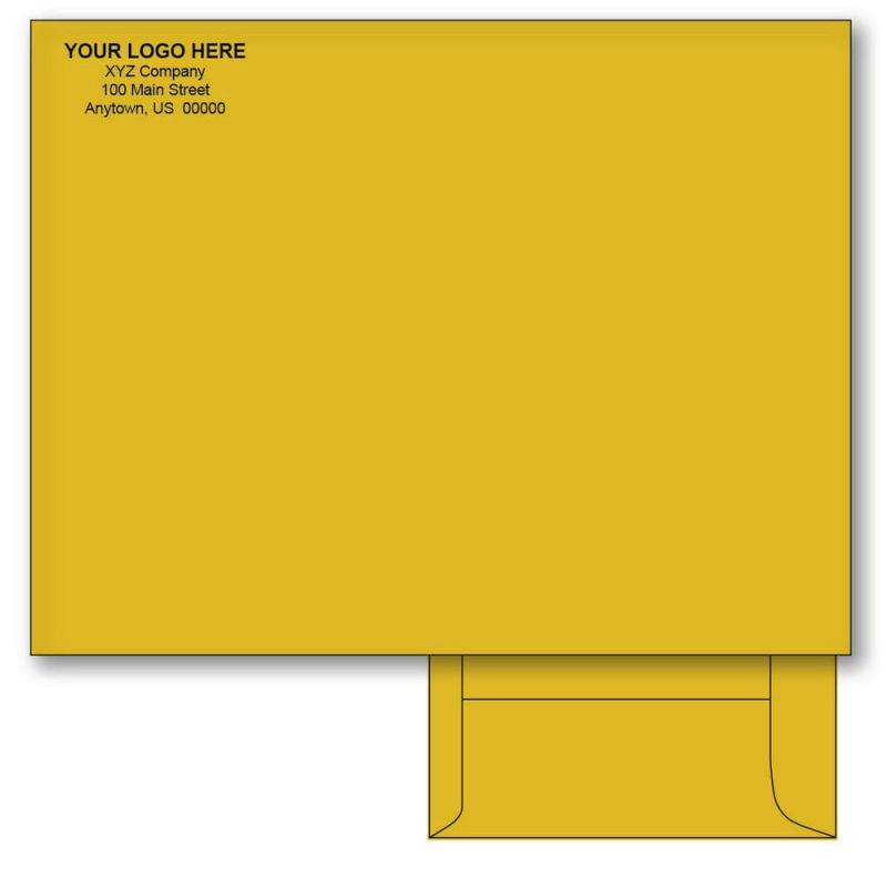 Custom Printed 12" x 15-1/2" Catalog Envelopes, Brown Kraft, 28 lb, Standard Flap (Box of 500)