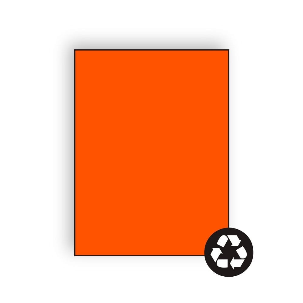 Letterhead, 8-1/2" x 11", 24#, Recycled, Brightly Colored Orange, Acid Free (Box of 500)