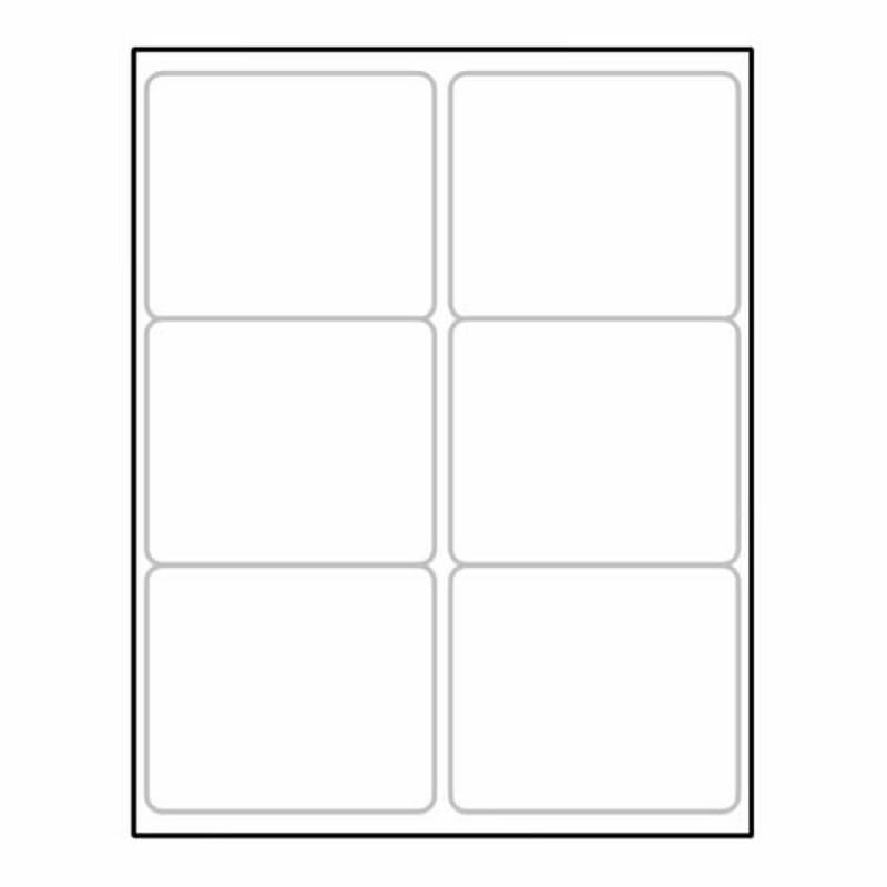 Laser Label Sheet, 4" x 3-1/3" Laser Finish, Flat Sheet and Pre-Die Cut Labels (Box of 100)