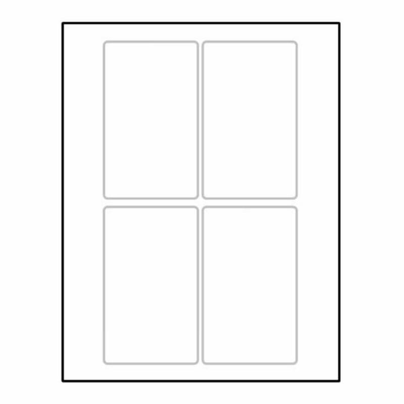 Laser Label Sheet, 3" x 5" Laser Finish, Flat Sheet and Pre-Die Cut Labels (Box of 100) - Image 2