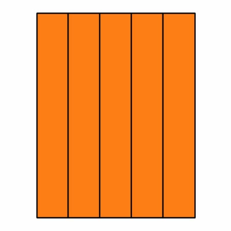 Laser Label Sheet, 8-1/2" x 11" Laser Finish, Fluorescent Orange Flat Sheet and Pre-Die Cut Labels (Box of 100)