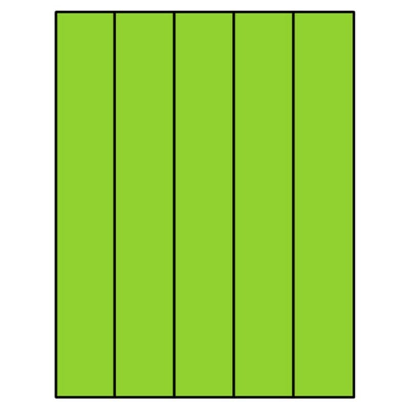 Laser Label Sheet, 8-1/2" x 11" Laser Finish, Fluorescent Green Flat Sheet and Pre-Die Cut Labels (Box of 100)