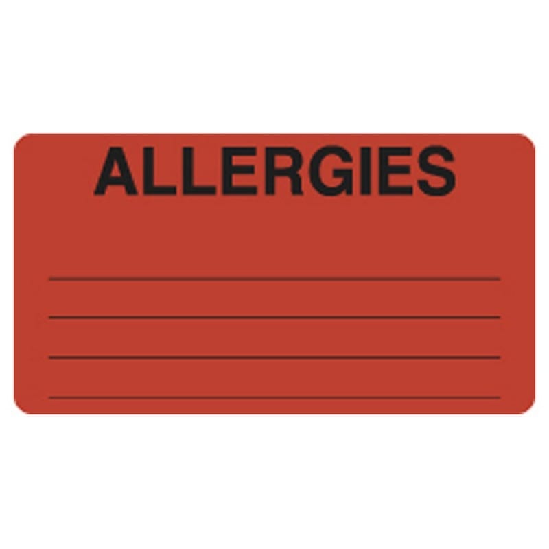 Allergy Warning Labels