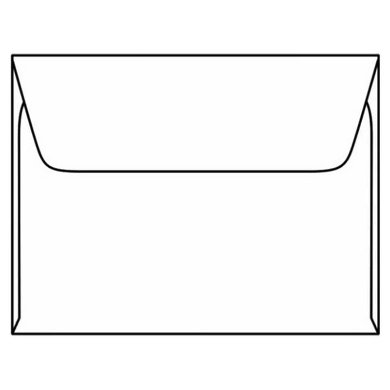 #A-10 Machine Insertable Announcement Envelopes, 6" x 9-1/2", 24# Bright White (96% Bright), Rounded Flap (Box of 500)