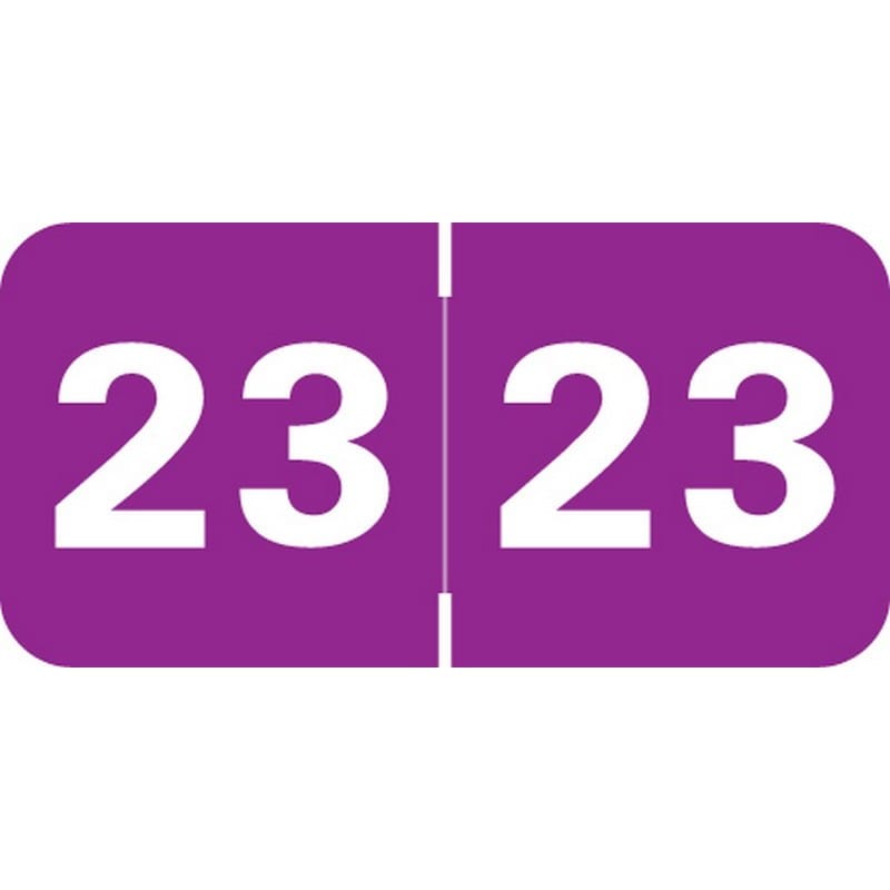 Medical Arts Press Compatible "23" Yearband Labels, Laminated Stock 1-1/2" x 3/4" - 500 per Roll