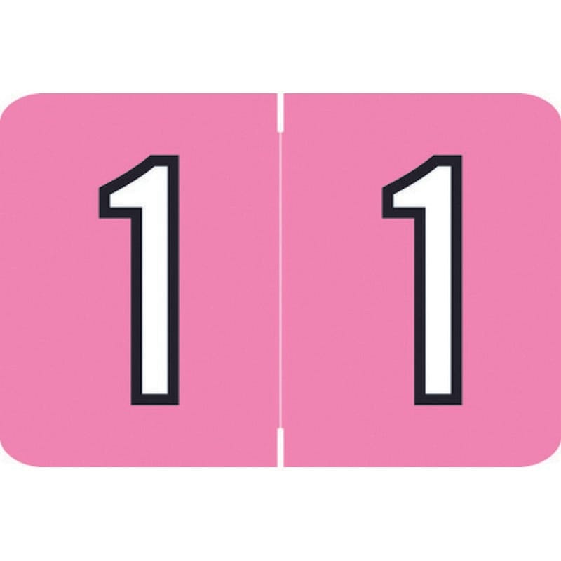 Barkley NCPM Compatible Numeric "1" Labels, Laminated Stock, 1" X 1-1/2" Individual Numbers - Roll of 500