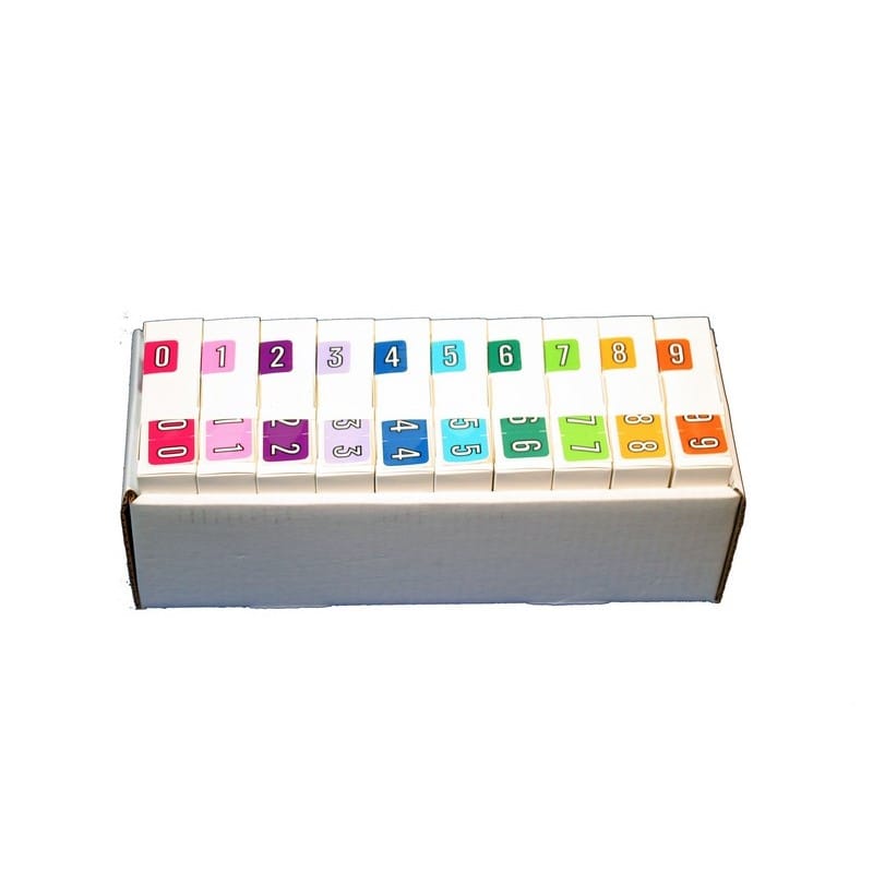 Barkley NCPM Compatible Numeric Labels, Laminated Stock, 1" X 1-1/2" Individual Numbers - Roll of 500