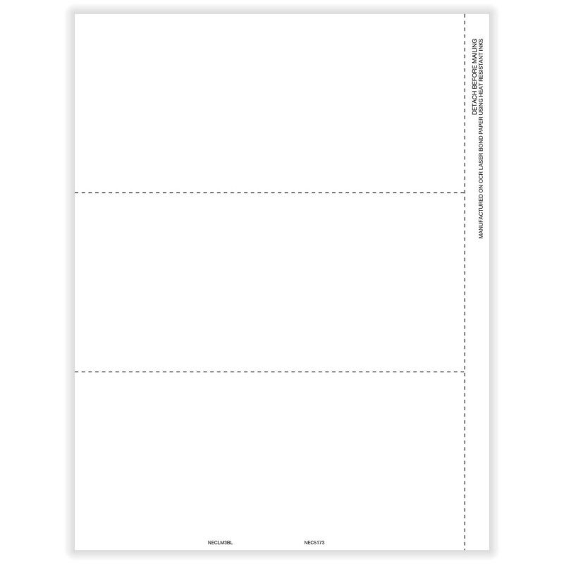 APEX 1099-NEC Blank Copy B, C Backer - Pack of 500
