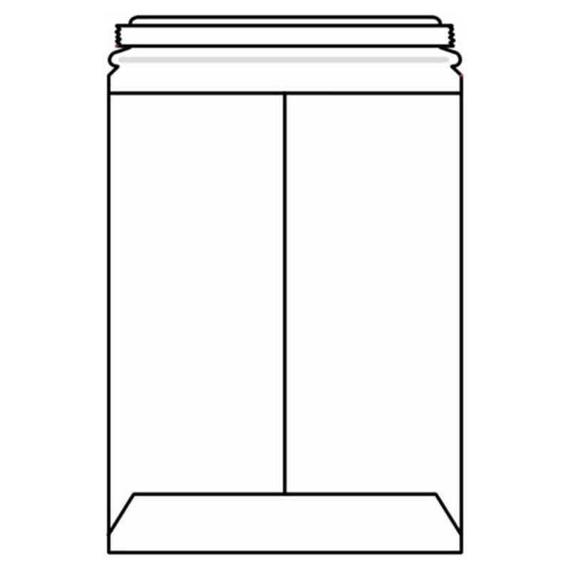 Open End No Bend Mailer Envelopes, 11" x 13-1/2", .028#, 100% Recycled Board, Pressure Sensitive Seal (Box of 100)