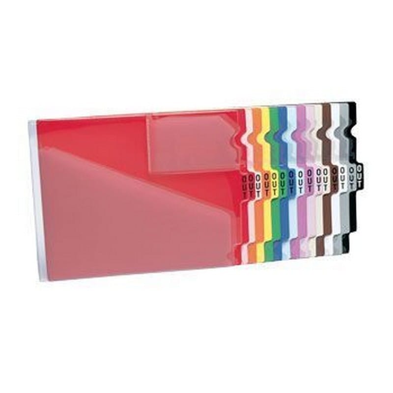 12-3/4" x 9-1/2" Out Guide Center Tab Letter - Green (Pack of 25)