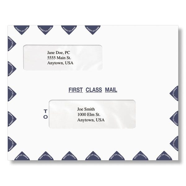 Landscape Envelope for Ultra Tax Only, Double Window, Peel & Seal, Pack of 50
