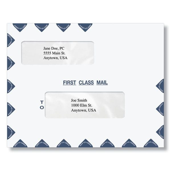 Landscape Envelope for Ultra Tax Only, Double Window, Moisture Seal, Pack of 50
