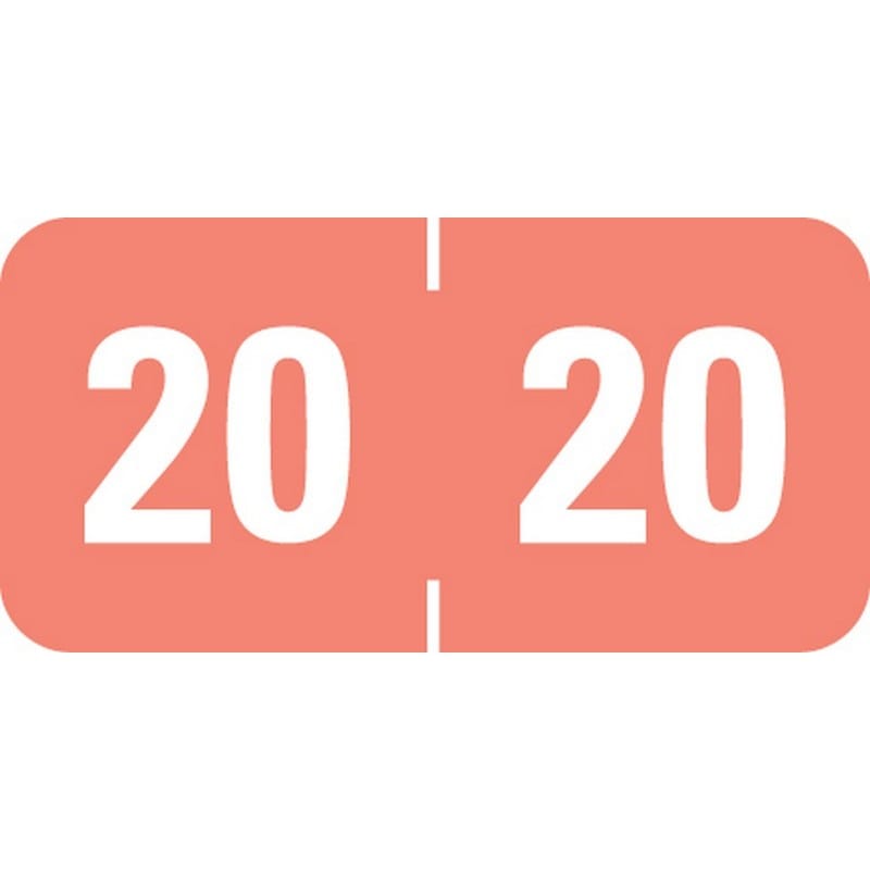 Profile Products Compatible "20" Yearband Labels, 3/4" X 1-1/2" - Roll of 500