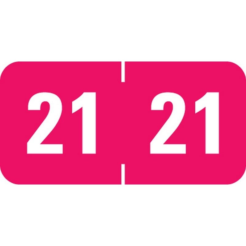Profile Products Compatible "21" Yearband Labels, 3/4" X 1-1/2" - Roll of 500
