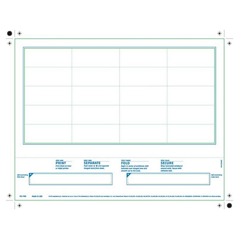 8-1/2" x 11" Infant Band (2 Each) with Labels (Carton of 1000)